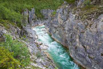 Silfar canyon, arctic part of Norway