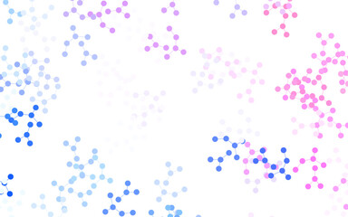 Light Blue, Red vector pattern with artificial intelligence network.