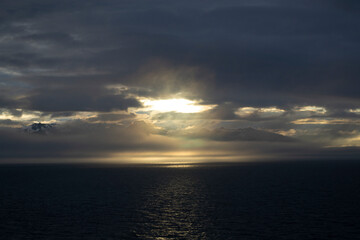 sunset over the ocean