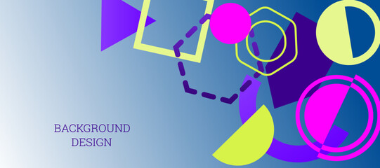 Geometric abstract background. Various geometric shapes. Cover design, background, wallpaper. Vector