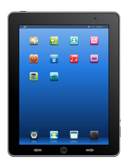 Tablet computer isolated realistic icon.