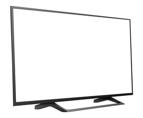 TV isolated with blank, empty screen, 3D technology icon.