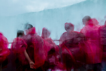 Niagara Falls - abstract view of ferry passengers