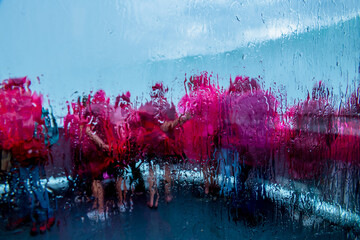 Niagara Falls - abstract view of ferry passengers