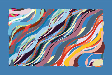 Fototapeta na wymiar Multicolor Wave abstract art background shape. wavy illustration