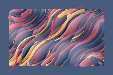Multicolor Wave abstract art background shape. wavy illustration