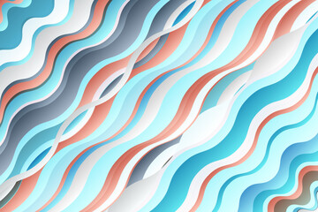 Multicolor Wave abstract art background shape. illustration