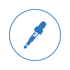 Picker medicine dropper test icon | Circle version icon |