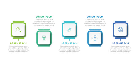 Presentation business infographic template with 5 options