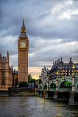 Fototapeta na wymiar Big Ben (Queen Elizabeth's Tower) - London, UK. 