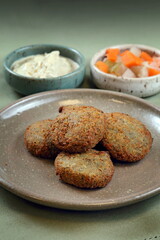 Falafel, classic Arabic fried dumpling, made with chickpeas