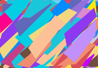 Multicolor Geometric abstract chaos vector background. element