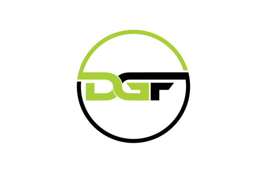 DGF, DG, GF initial letter business logo design with white background