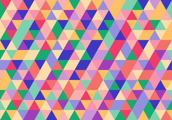 Fototapeta na wymiar Multicolor Triangle repeat pattern design decoration. geometric background
