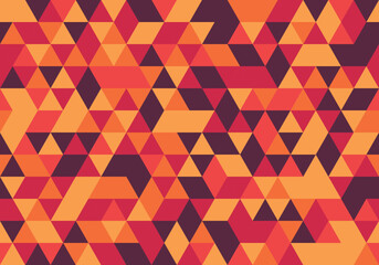 Fototapeta premium Orange Triangle repeat pattern design decoration. abstract vector