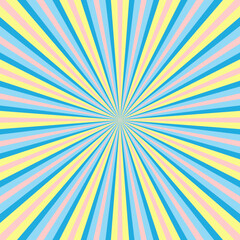 Rays vector beams element. Sunburst vintage shape. Radiating radial lines. Abstract circular shape.
