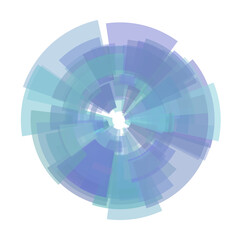 Obraz premium Blue and purple circle arc abstract technology background.