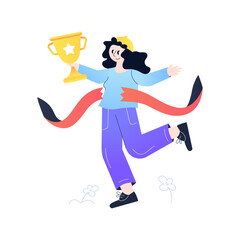 A checkout counter flat illustration