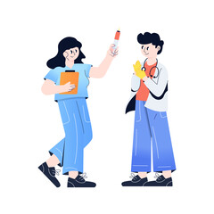 A checkout counter flat illustration