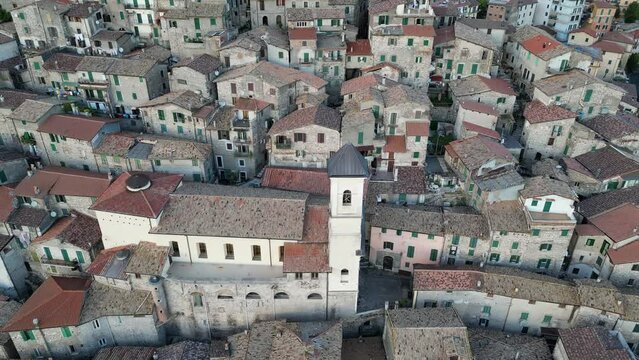 Veduta aerea di Olevano Romano - Roma - Italia