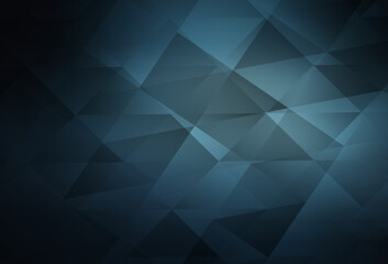 Dark BLUE vector triangle mosaic background.