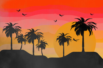 Obraz na płótnie Canvas Summer Sunset