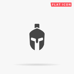 Spartan helmet flat vector icon