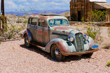 Old vehicles found in a ghost town in Nevada