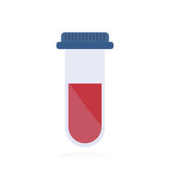 A test tube with blood. Vector illustration