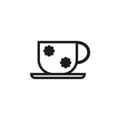 Flat cup icon. Simple flat symbol. Vector illustration. Stock image. 