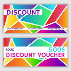 Discount voucher design. Vector illustration