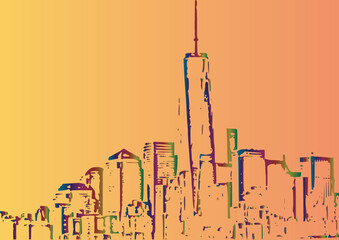 background with a ciity ,city buildings , buildings 