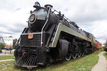 Fototapeta na wymiar steam train on a railway