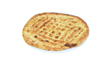 top view of traditional stone oven baked lavash bread. png