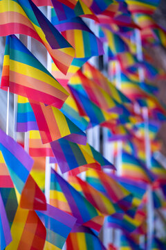 Colorful rainbow pride flag background