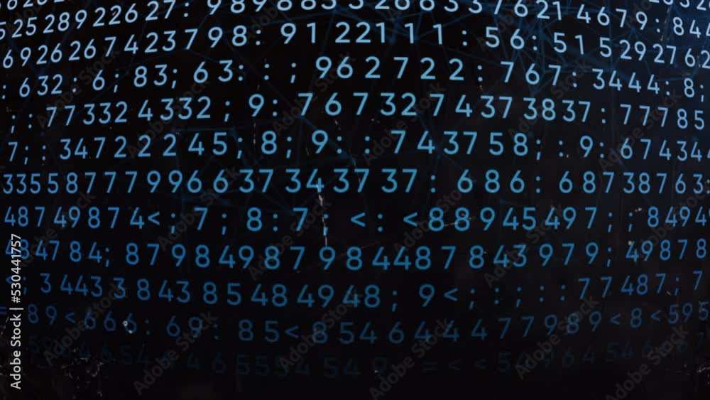 Aufkleber abstract futuristic technology concept. motion. code of numbers on the background of plexus floating
