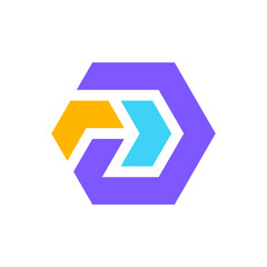 Letter A or D arrow modern geometric logo