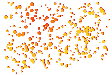 Drops of colored paint and spots on the surface