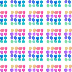 Watercolor polka dots seamless circle geometric pattern for kids clothes print and accessories and fabrics