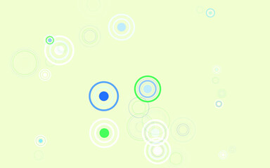 Light Green vector template with circles.