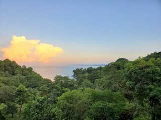 Cloud Sky Natural landscape Tree Coastal and oceanic landforms Cumulus
