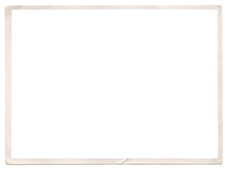 The frame of an old worn photograph, rectangle-shaped, horizontal, isolated.
