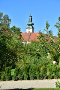Court garden of Seitenstetten Abbey in Lower Austria