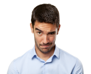 Doubtful young businessman