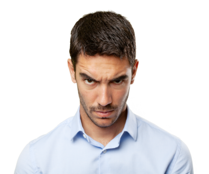 Close up of a angry businessman