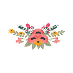 Vector flower icon design. Floral vector