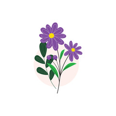 Vector flower icon design. Floral vector