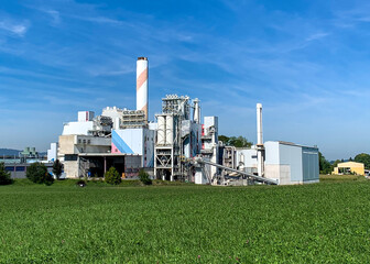 Fototapeta na wymiar Climeworks Power plant for DAC in Hinwil, Switzerland