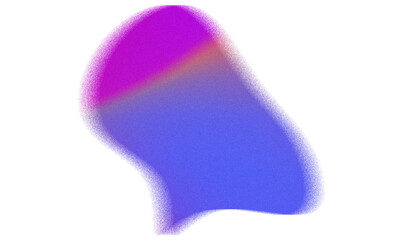 Abstract Grainy and Blurry Shape. Trendy Form with Transparency.