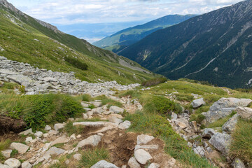 Summer view of Pirin Mountain near Vihren Peak, Bulgaria